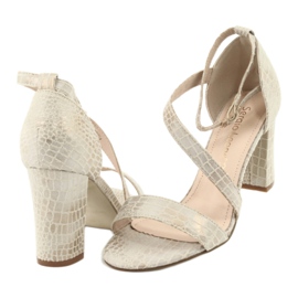 Sandales spartiates Sergio Leone SK870 beige d'or 6