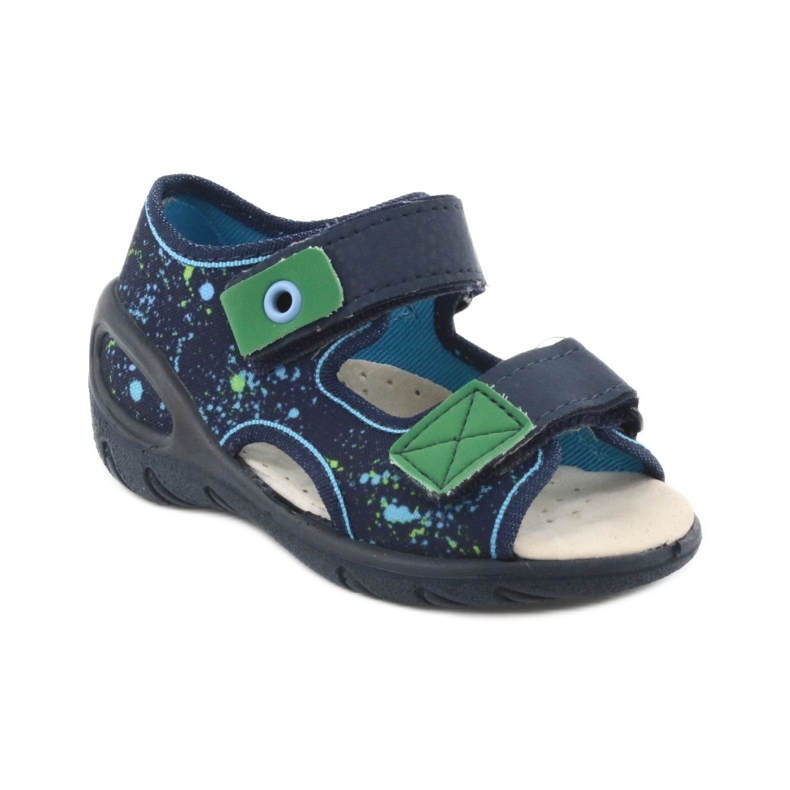 Befado chaussures pour enfants pu 065P131 bleu marine bleu vert 1
