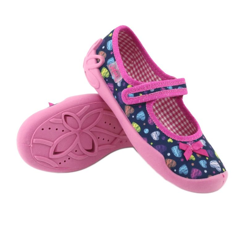 Chaussures enfant Befado 114X396 bleu marin rose multicolore 1