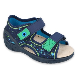Befado chaussures pour enfants pu 065X131 bleu marin bleu vert 1