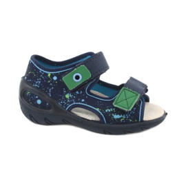 Befado chaussures pour enfants pu 065X131 bleu marine bleu vert 2