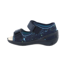Befado chaussures pour enfants pu 065X131 bleu marin bleu vert 4