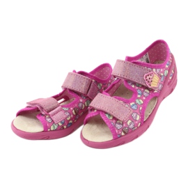 Chaussures enfant Befado 065X136 rose multicolore 2
