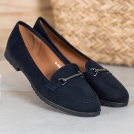 Miss Laura Chaussures en daim bleu marine 1