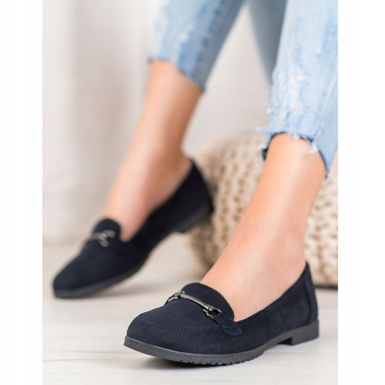 Miss Laura Chaussures en daim bleu marine 2