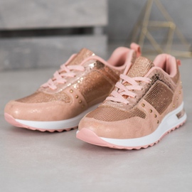 Emaks Baskets brillantes sur la plate-forme rose jaune 2