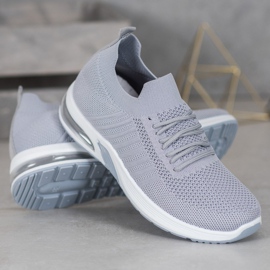 SHELOVET Chaussures textiles grises sur la plate-forme 1