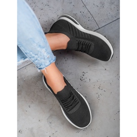 SHELOVET Chaussures textiles noires sur la plate-forme le noir 2