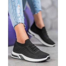 SHELOVET Chaussures textiles noires sur la plate-forme 1