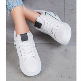 SHELOVET Chaussures blanches à semelle compensée cachée 3