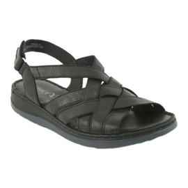 Sandales confort cuir Caprice 28152 le noir 1 Sandales confort cuir Caprice 28152 le noir 1