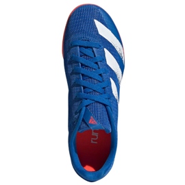 Chaussures Adidas allroundstar Jr EG1207 blanche bleu 2