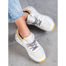 SHELOVET Baskets avec maille blanc 1