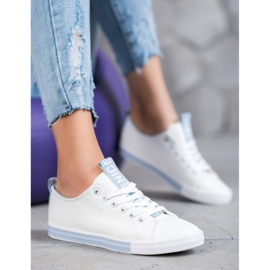 SHELOVET Baskets Avec Eco Cuir Nice blanc 1