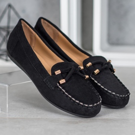 Nio Nio Mocassins en daim élégants le noir 2