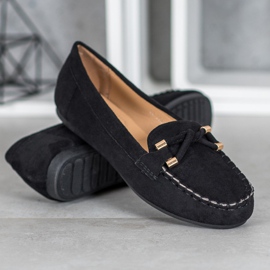 Nio Nio Mocassins en daim élégants le noir 3
