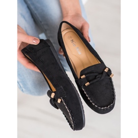 Nio Nio Mocassins en daim élégants le noir 5