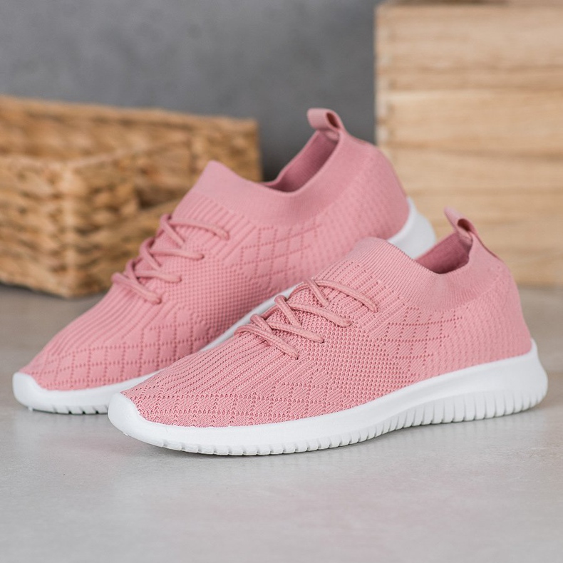 SHELOVET Chaussures de sport ajourées rose 1