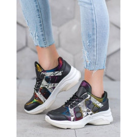 Bona Baskets à empiècements colorés le noir multicolore 5
