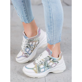 Bona Baskets à empiècements colorés blanche multicolore 3