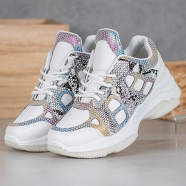 Bona Baskets à empiècements colorés blanc multicolore 1