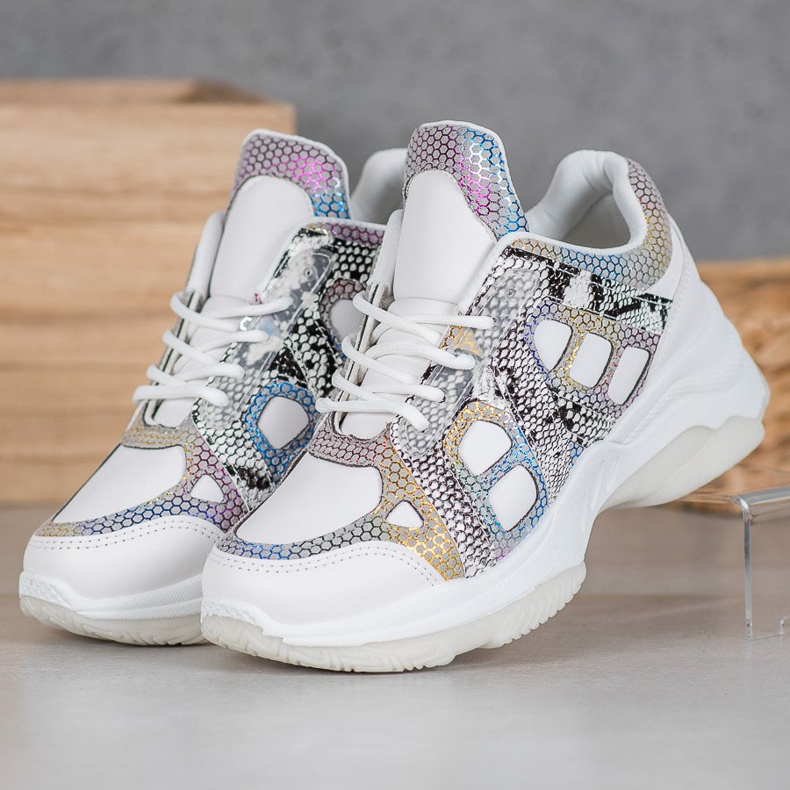 Bona Baskets à empiècements colorés blanc multicolore 1