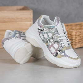 Bona Baskets à empiècements colorés blanche multicolore 2