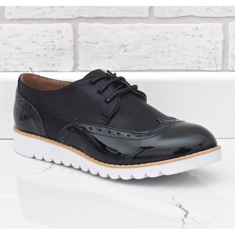 Chaussures Jazz Laquées Noires TL-61 1