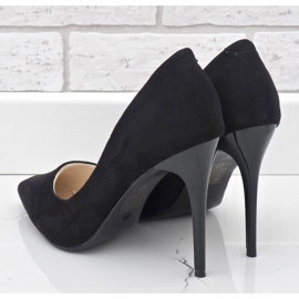 Escarpins classiques noirs en daim écologique YJS82188 le noir 3
