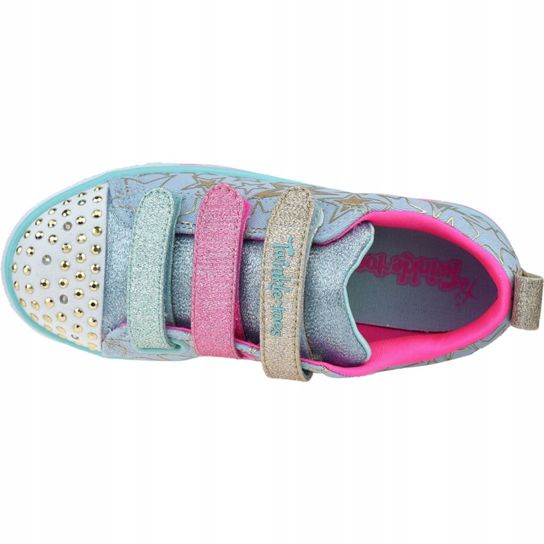 Chaussure Skechers Sparkle Lite-Stars The Limit Jr 314036L-LBMT bleu rose doré 2