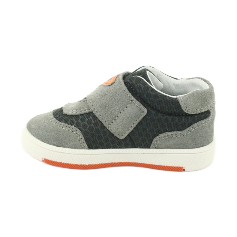 Garçons de chaussures de sport en cuir velcro gris bartek 2