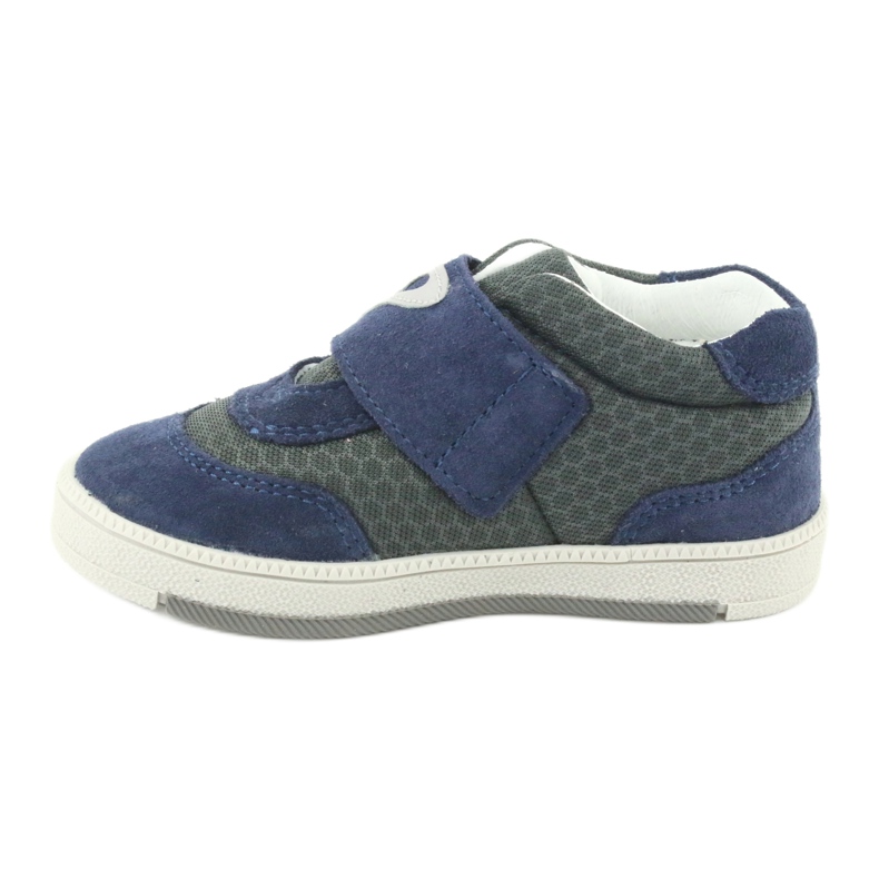 Bartek Chaussures de sport en cuir bleu bébé gris 2