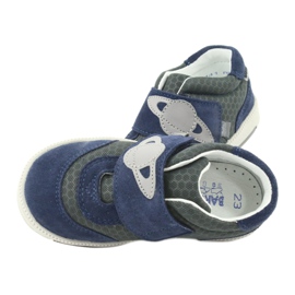 Bartek Chaussures de sport en cuir bleu bébé gris 6