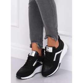 Baskets compensées noires YL-33 Noir le noir jaune 4
