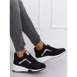 Baskets compensées noires YL-33 Noir le noir jaune 5