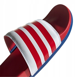 Chaussons Adidas Adilette Comfort M EG1853 blanche rouge 2