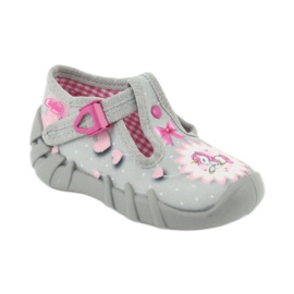 Chaussures enfant Befado 110P359 rose gris 1