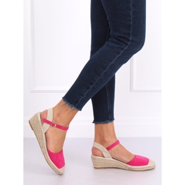 Espadrilles sur compensées fuchsia LLI-3M85 Fuchsia rose 3