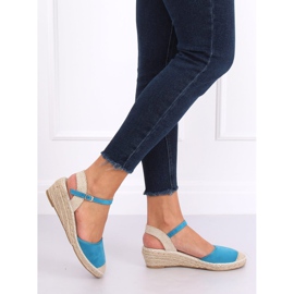 Espadrilles compensées bleues LLI-3M85 L.BLUE 4