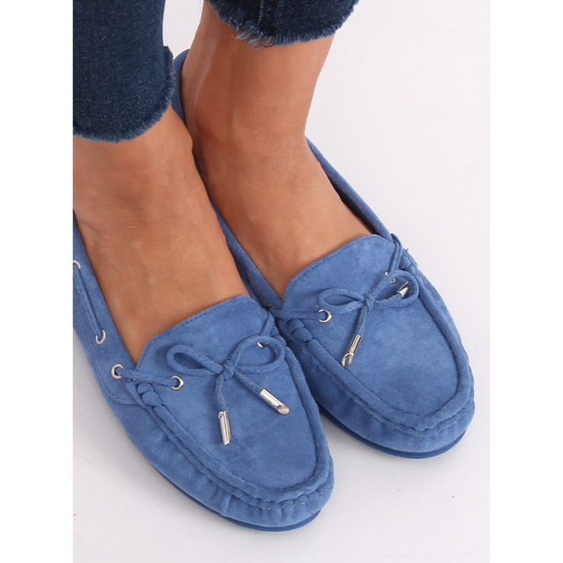 Mocassins femme bleus RQ-1 Bleu 2