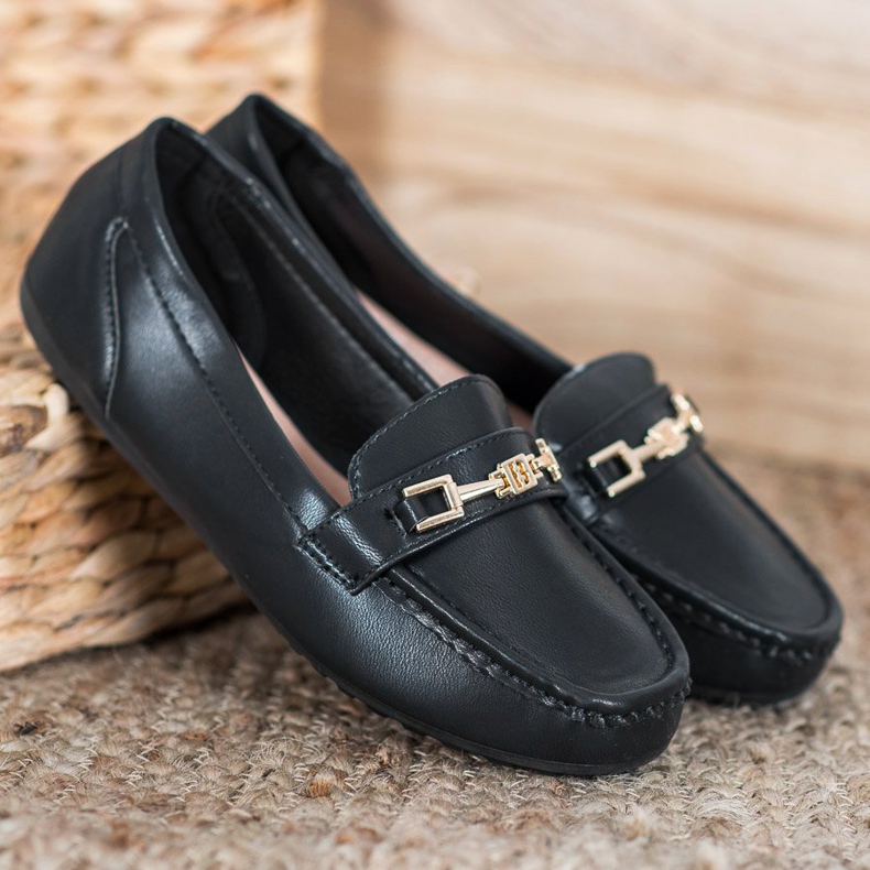 Fama Mocassins noirs élégants le noir 1 Fama Mocassins noirs élégants le noir 1