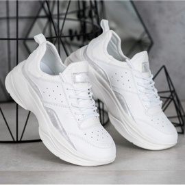 Kylie Baskets confortables sur la plate-forme blanche gris 1 Kylie Baskets confortables sur la plate-forme blanche gris 1