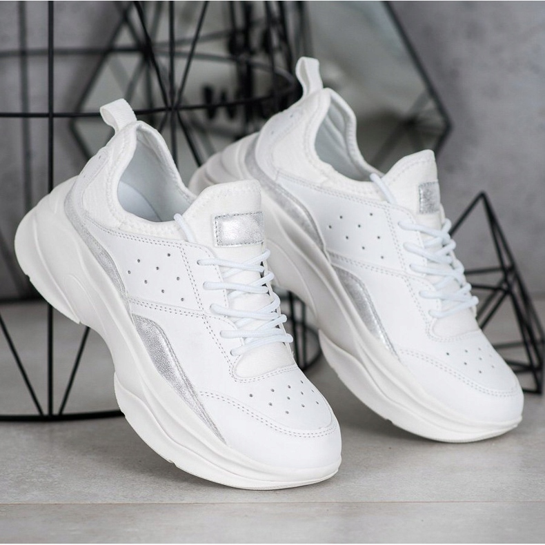 Kylie Baskets confortables sur la plate-forme blanche gris 1