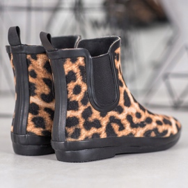 Kylie Bottes en daim à imprimé léopard brun le noir 2