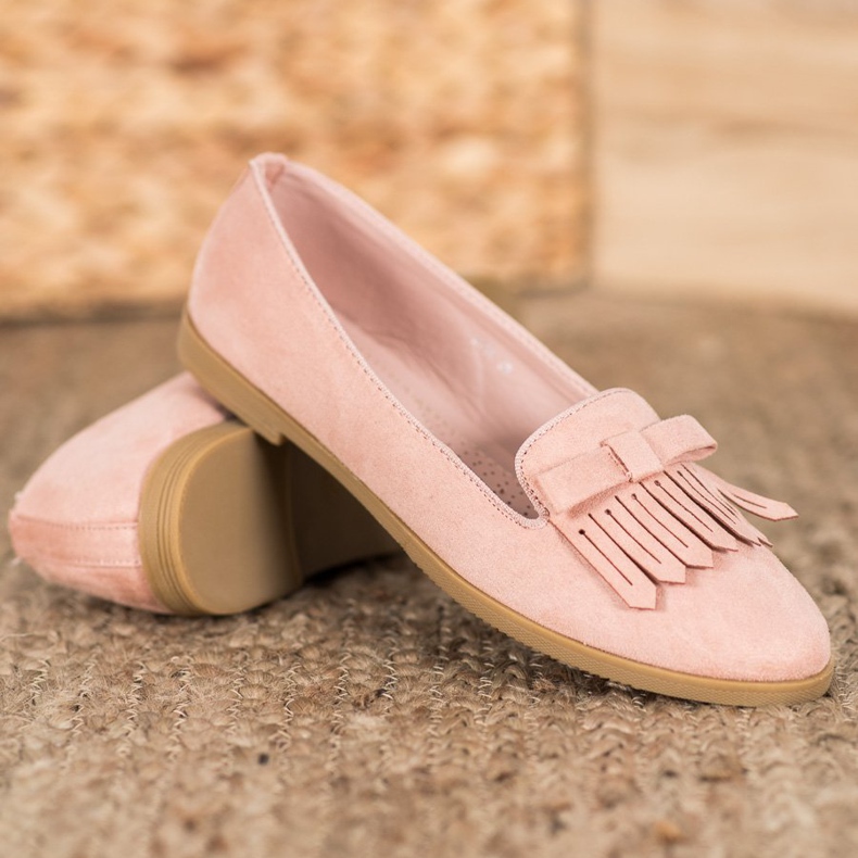 Coura Seigneurs en daim classiques rose 1