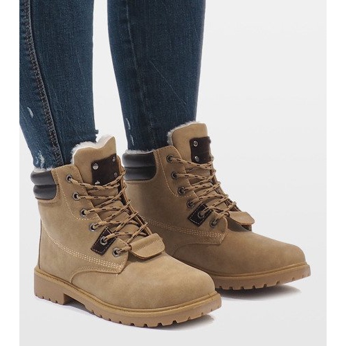 Bottes isolées camel D494C-8 brun 1