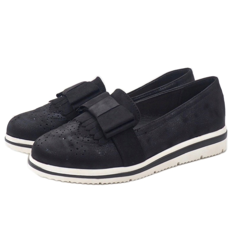 Chaussures noires mates sur le compensé YT-8 le noir 2 Chaussures noires mates sur le compensé YT-8 le noir 2