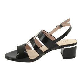 Sandales Caprice chaussures pour femmes avec décoration 28208 le noir 2 Sandales Caprice chaussures pour femmes avec décoration 28208 le noir 2
