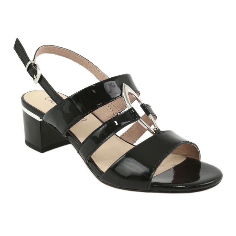 Sandales Caprice chaussures pour femmes avec décoration 28208 le noir 1 Sandales Caprice chaussures pour femmes avec décoration 28208 le noir 1