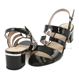 Sandales Caprice chaussures pour femmes avec décoration 28208 le noir 4 Sandales Caprice chaussures pour femmes avec décoration 28208 le noir 4